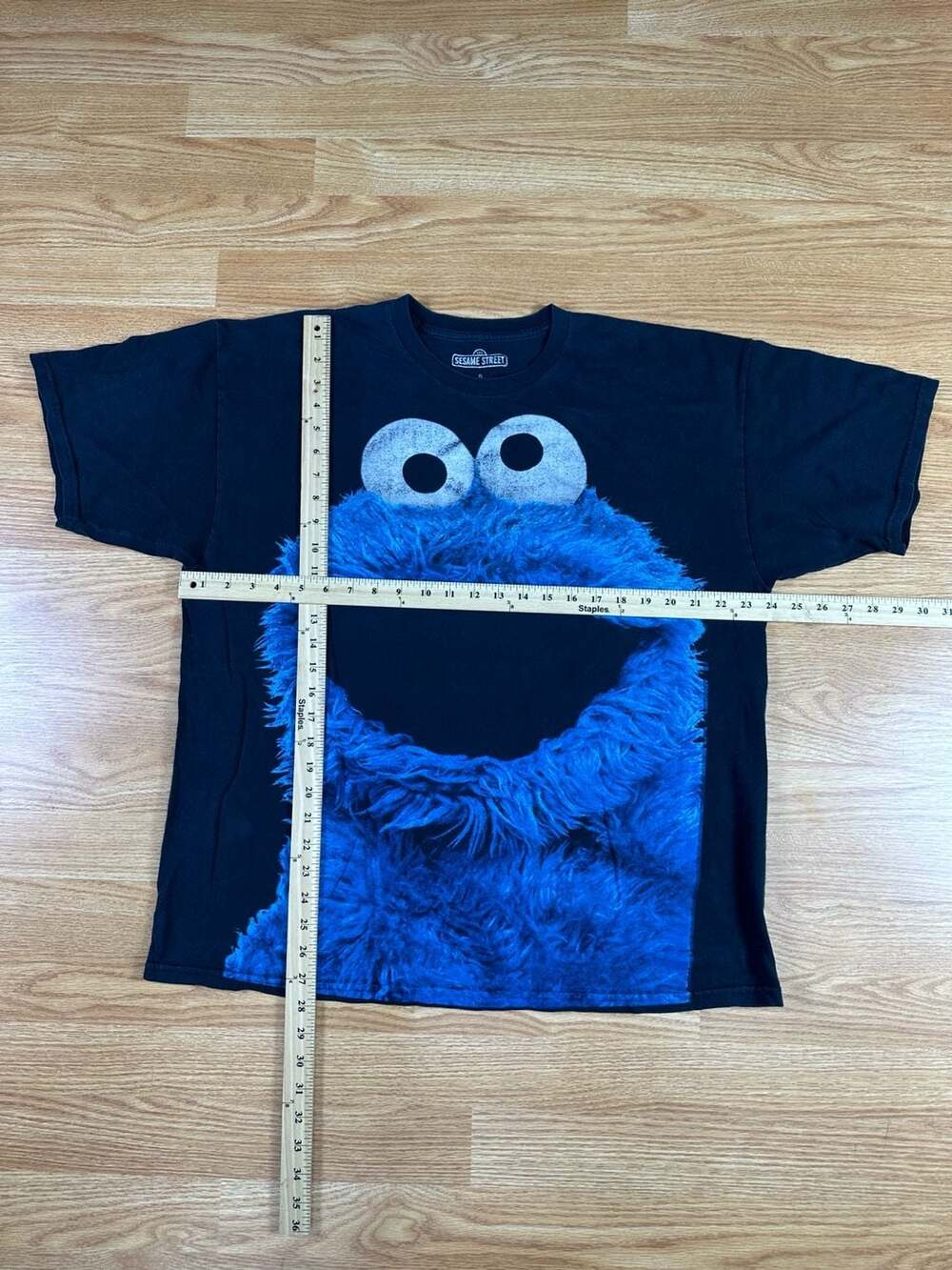 Sesame Street Cookie Monster Big Face Graphic Dark Blue T-Shirt Size XL - Picture 7 of 11